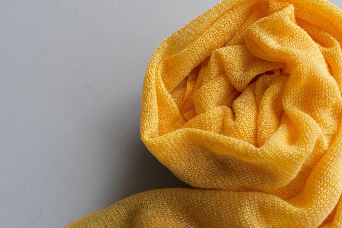 リネンニットストール｜サンフラワー×Dサンフラワー