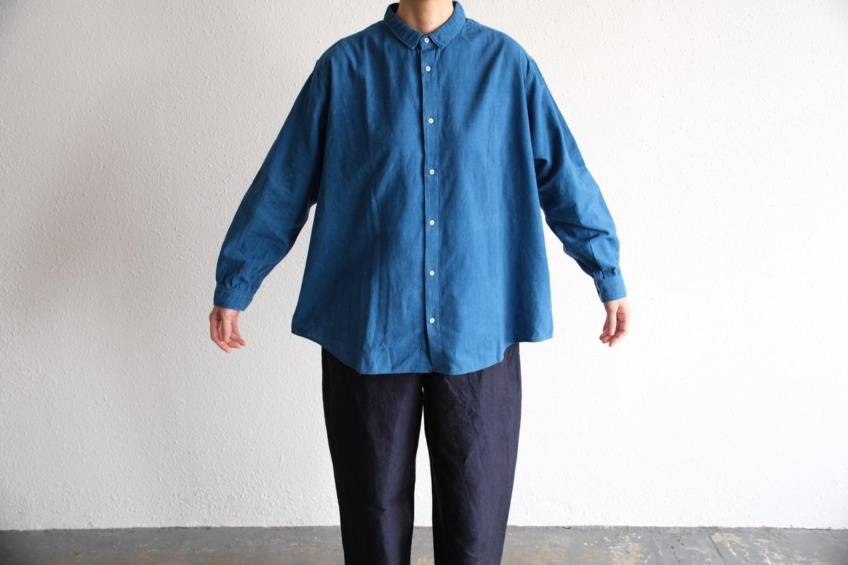 MITTAN / カディシャツ大 藍 SH-101C / unisex