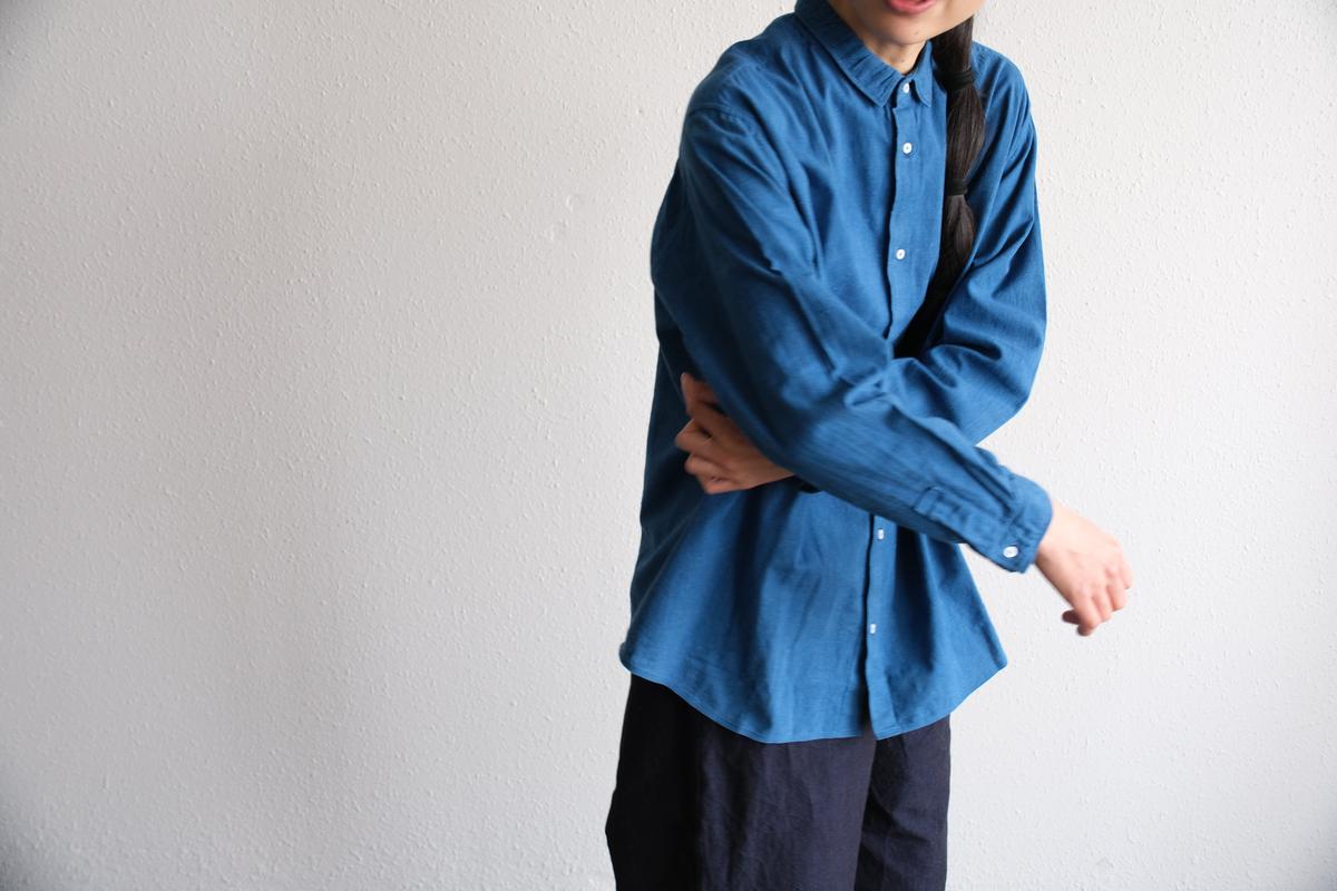 MITTAN / カディシャツ大 藍 SH-101C / unisex