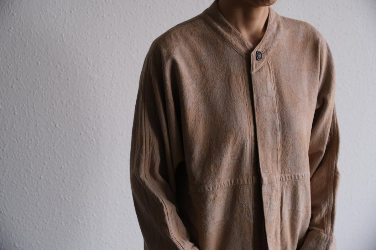 MITTAN / 綿絹麻ジャカードジャケット 薄茶 JK-58 / unisex