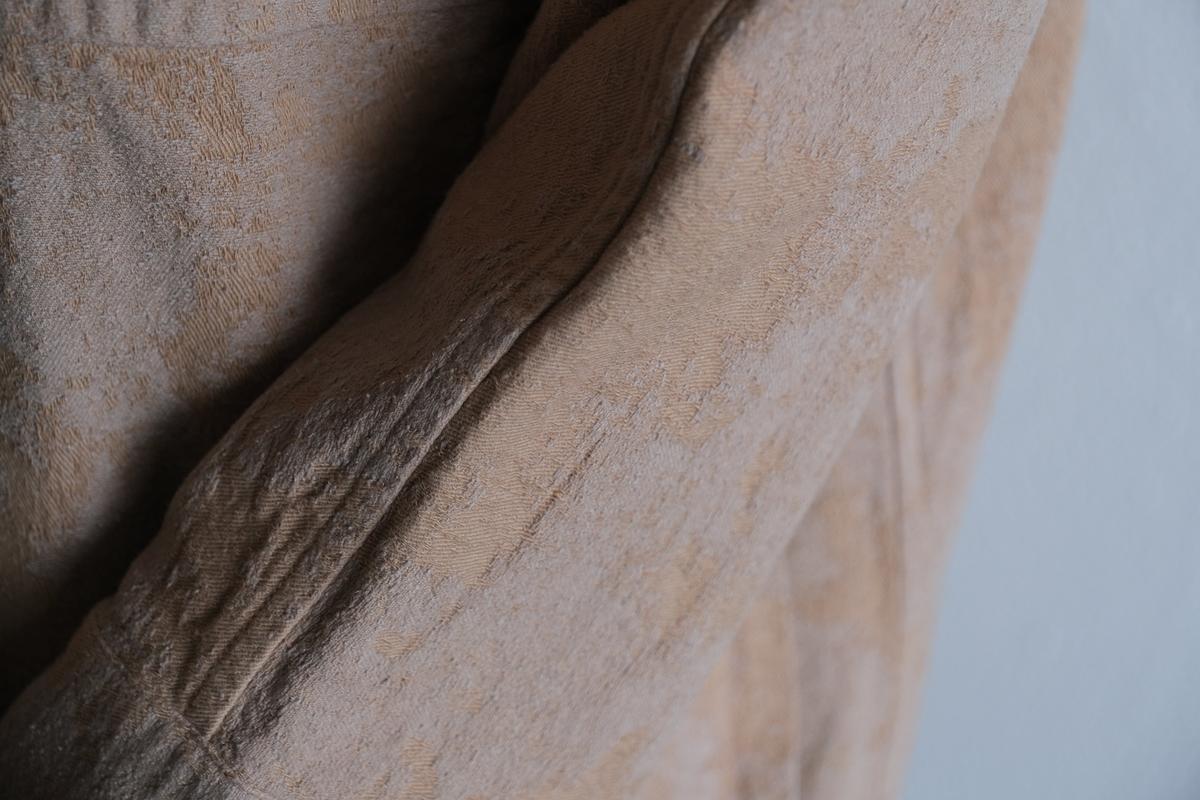 MITTAN / 綿絹麻ジャカードジャケット 薄茶 JK-58 / unisex