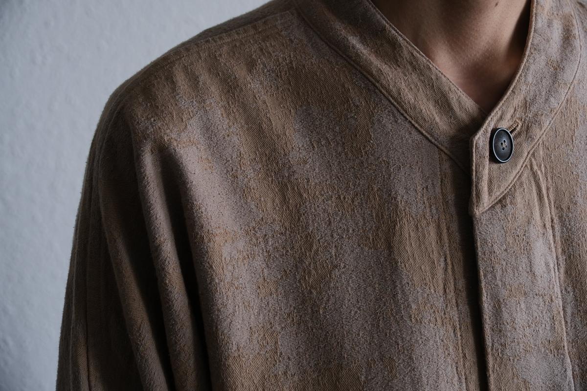 MITTAN / 綿絹麻ジャカードジャケット 薄茶 JK-58 / unisex