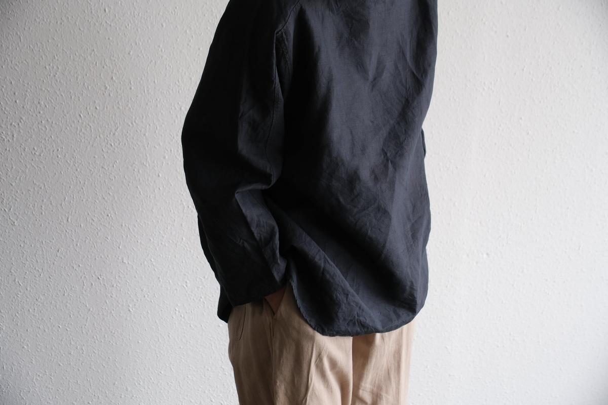 MITTAN / 大麻長袖プルオーバー 高密度 墨黒 SH-131 / unisex