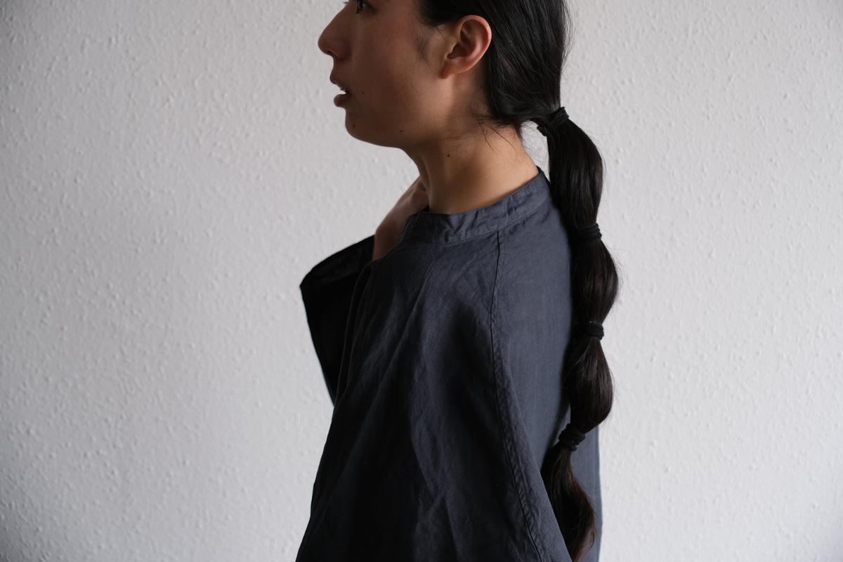 MITTAN / 大麻長袖プルオーバー 高密度 墨黒 SH-131 / unisex