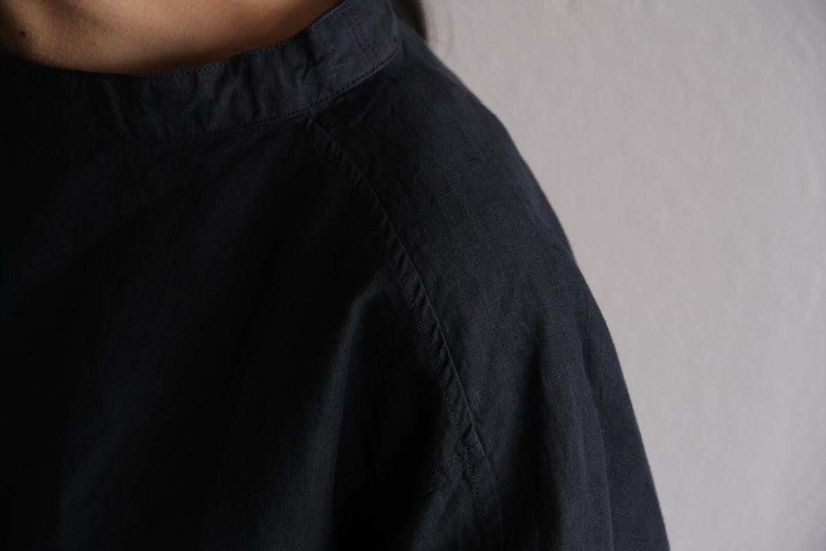 MITTAN / 大麻長袖プルオーバー 高密度 墨黒 SH-131 / unisex