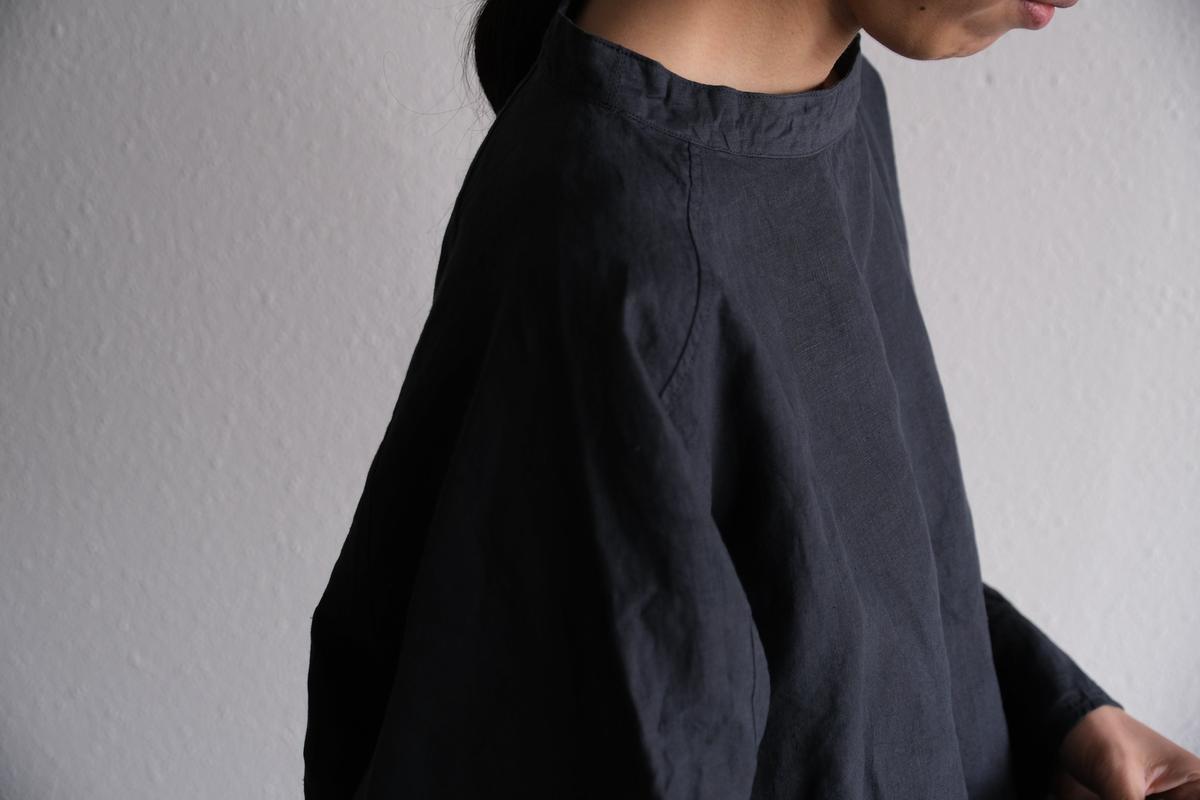 MITTAN / 大麻長袖プルオーバー 高密度 墨黒 SH-131 / unisex