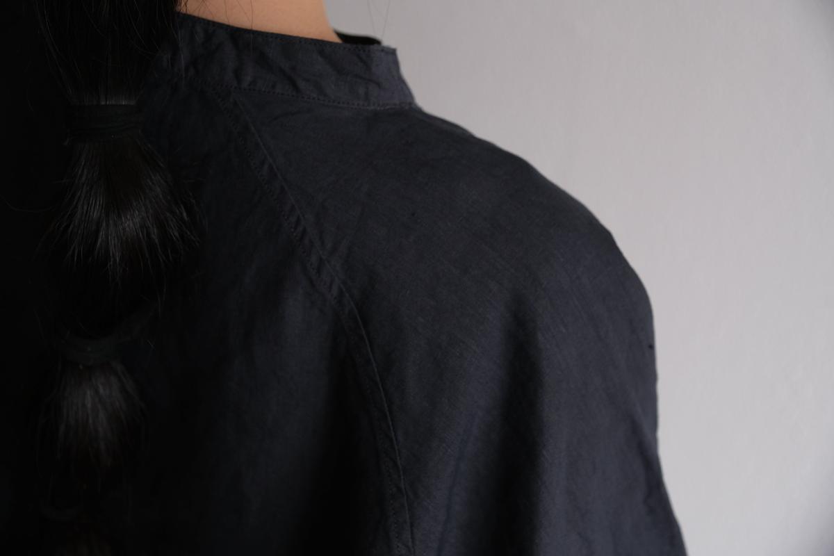 MITTAN / 大麻長袖プルオーバー 高密度 墨黒 SH-131 / unisex