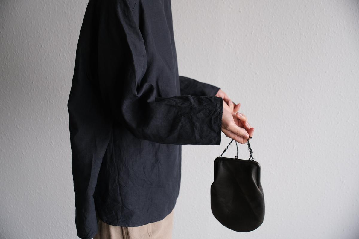 MITTAN / 大麻長袖プルオーバー 高密度 墨黒 SH-131 / unisex