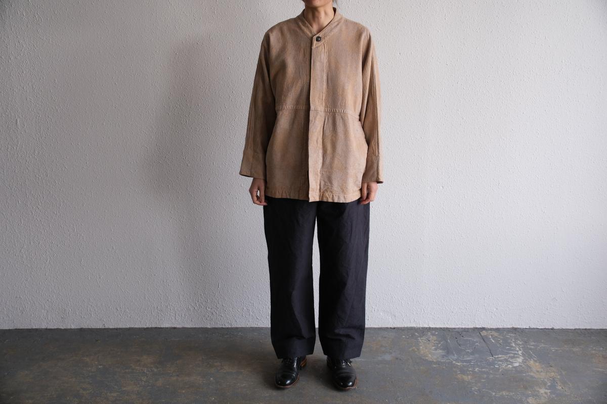 MITTAN / 麻綿高密度ロングパンツ 墨黒 PT-104 / unisex