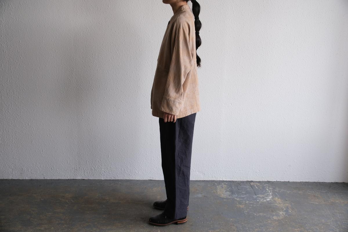 MITTAN / 麻綿高密度ロングパンツ 墨黒 PT-104 / unisex