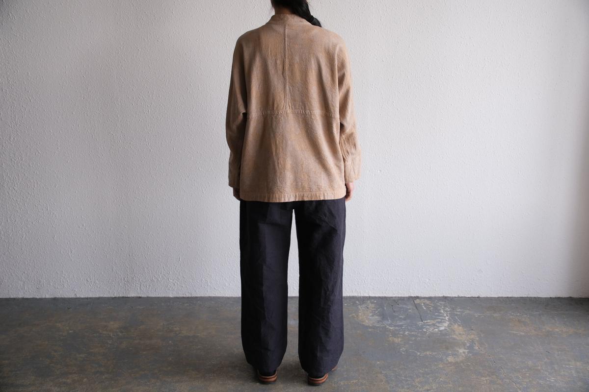 MITTAN / 麻綿高密度ロングパンツ 墨黒 PT-104 / unisex