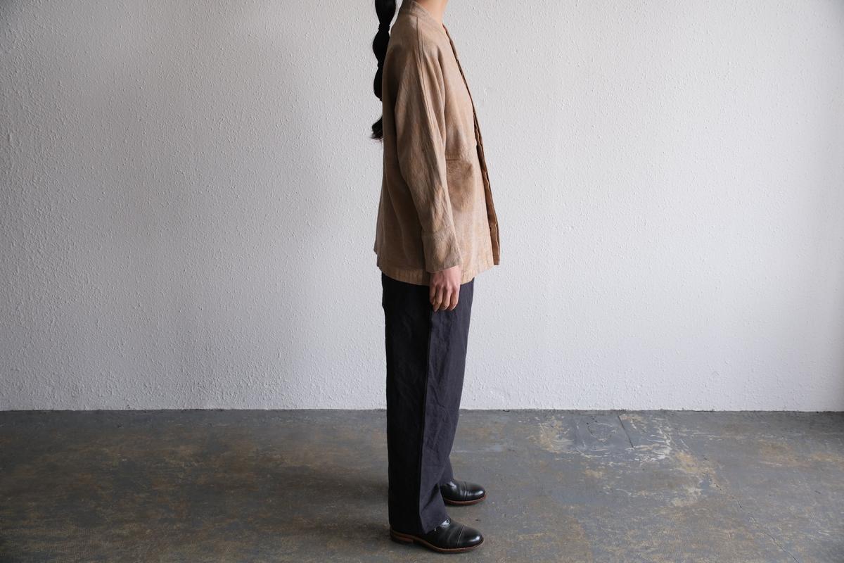 MITTAN / 麻綿高密度ロングパンツ 墨黒 PT-104 / unisex