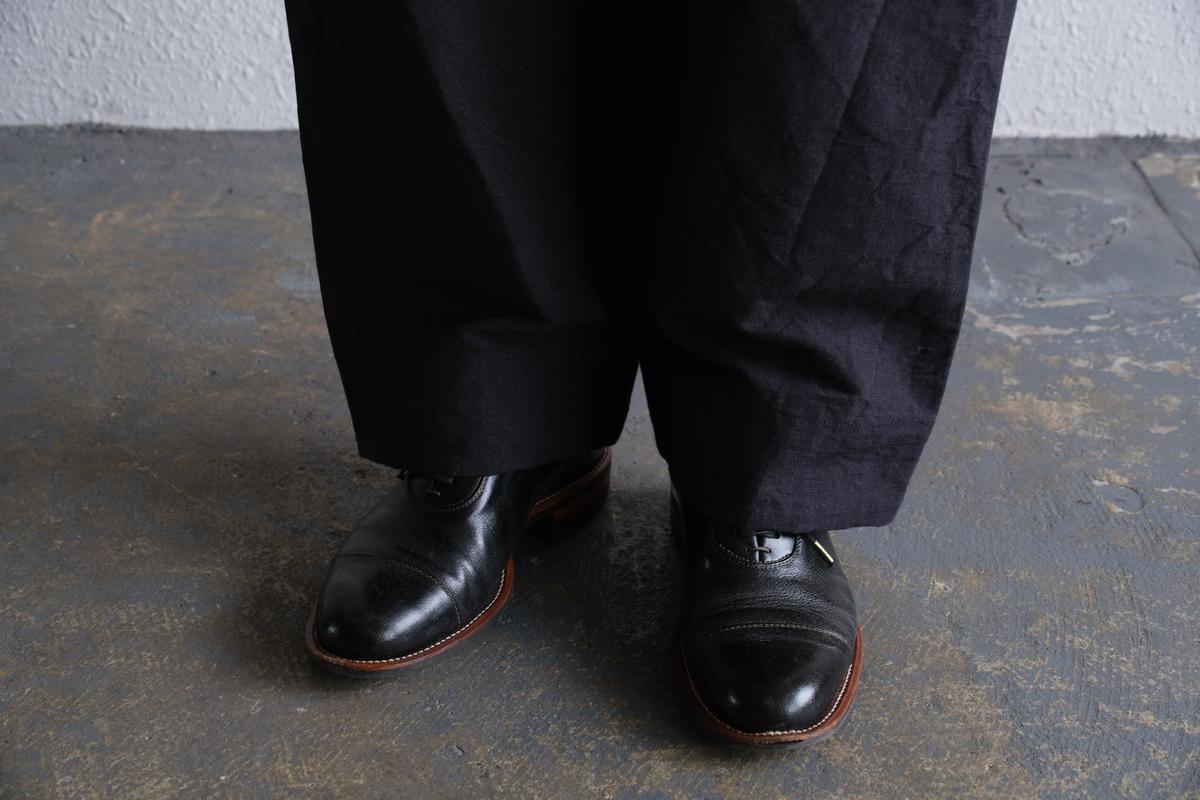 MITTAN / 麻綿高密度ロングパンツ 墨黒 PT-104 / unisex