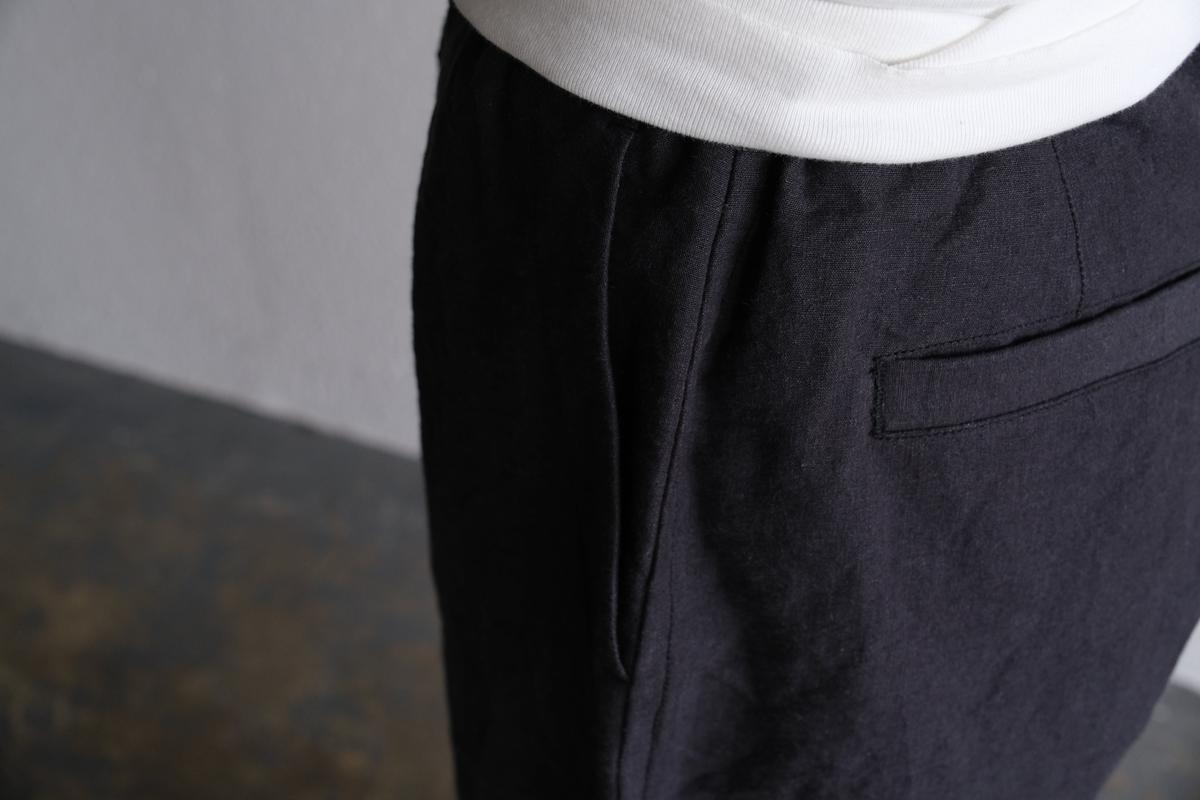MITTAN / 麻綿高密度ロングパンツ 墨黒 PT-104 / unisex