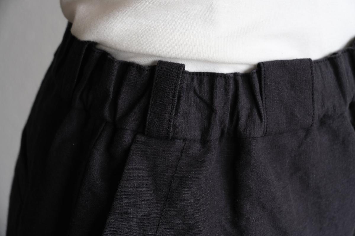 MITTAN / 麻綿高密度ロングパンツ 墨黒 PT-104 / unisex