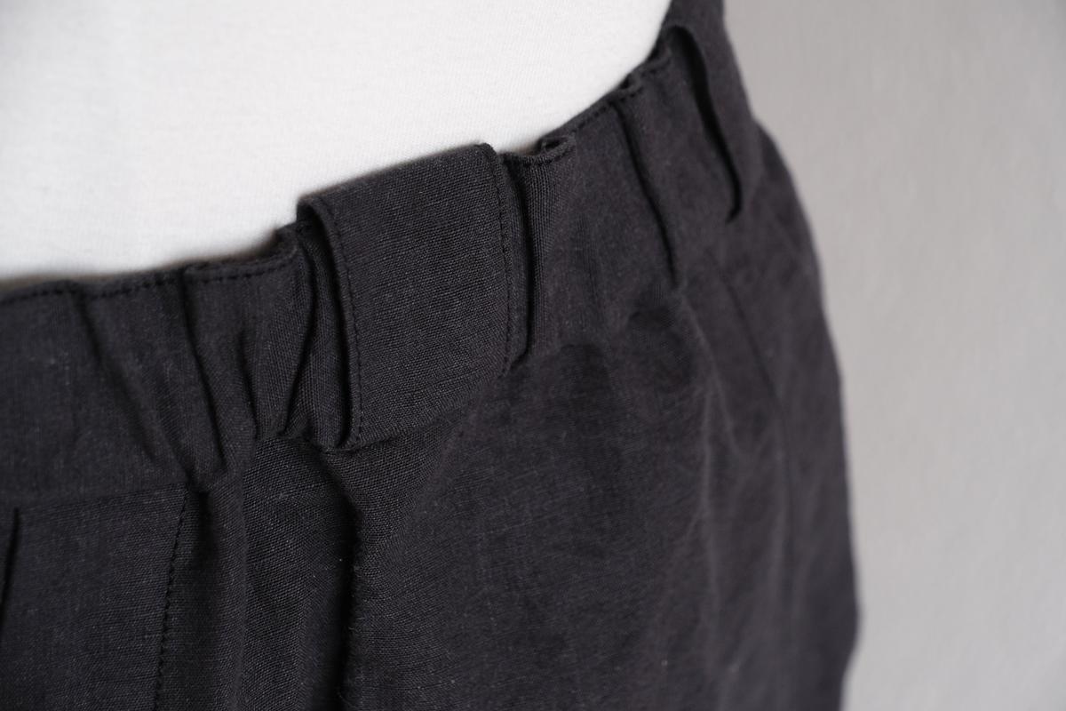 MITTAN / 麻綿高密度ロングパンツ 墨黒 PT-104 / unisex