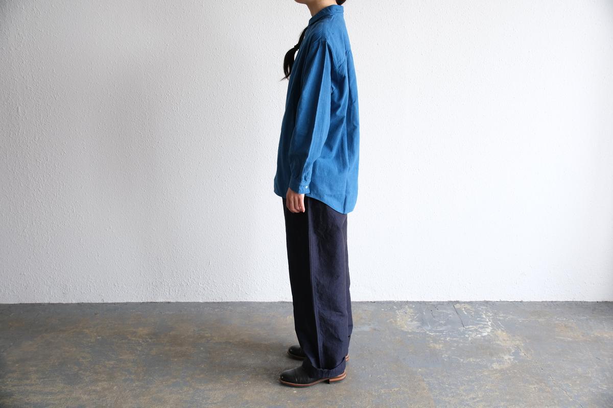 MITTAN / 麻綿高密度ロングパンツ 濃紺 PT-104 / unisex