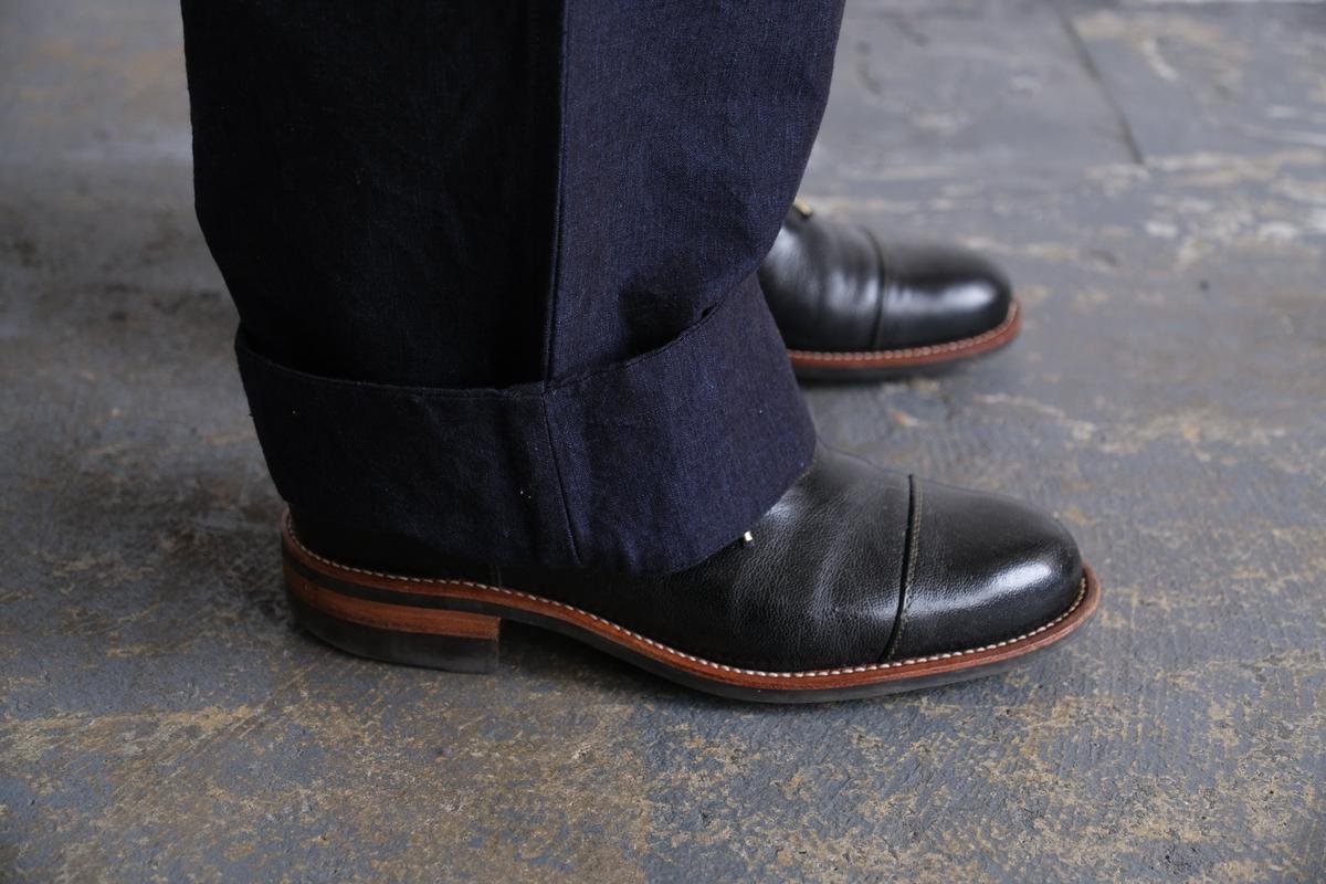 MITTAN / 麻綿高密度ロングパンツ 墨黒 PT-104 / unisex