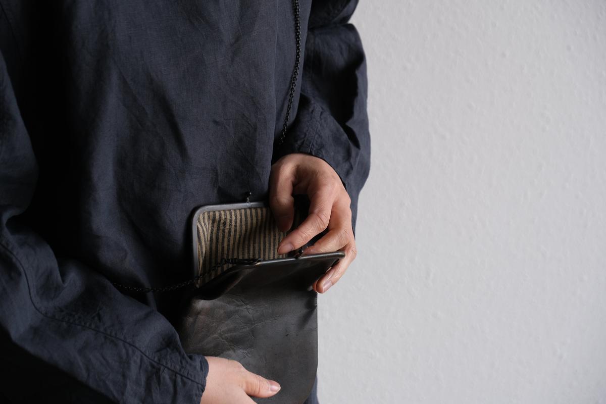 frame porch SLAO-51 ＜鹿革 墨染 / 滋賀-11＞