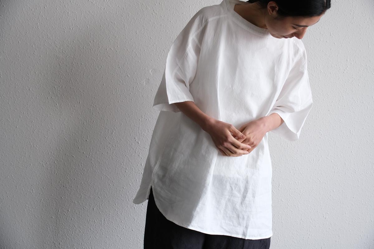 MITTAN / 大麻プルオーバー 高密度 ベンガラ白 SH-160B / unisex