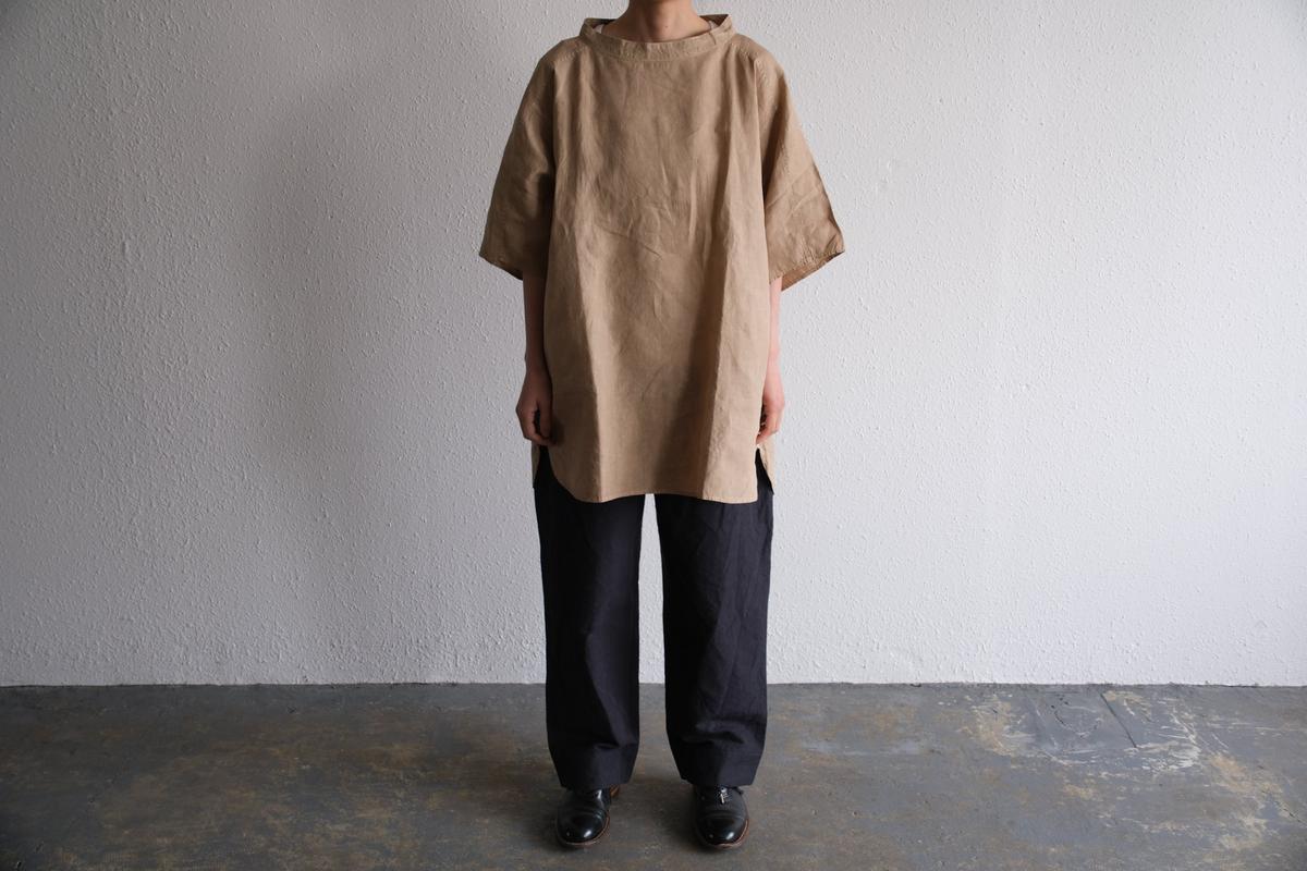 MITTAN / 大麻プルオーバー 高密度 ベンガラ白 SH-160B / unisex