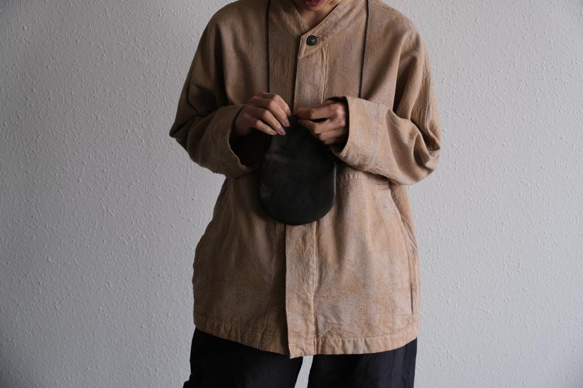 MITTAN / 綿絹麻ジャカードジャケット 薄茶 JK-58 / unisex