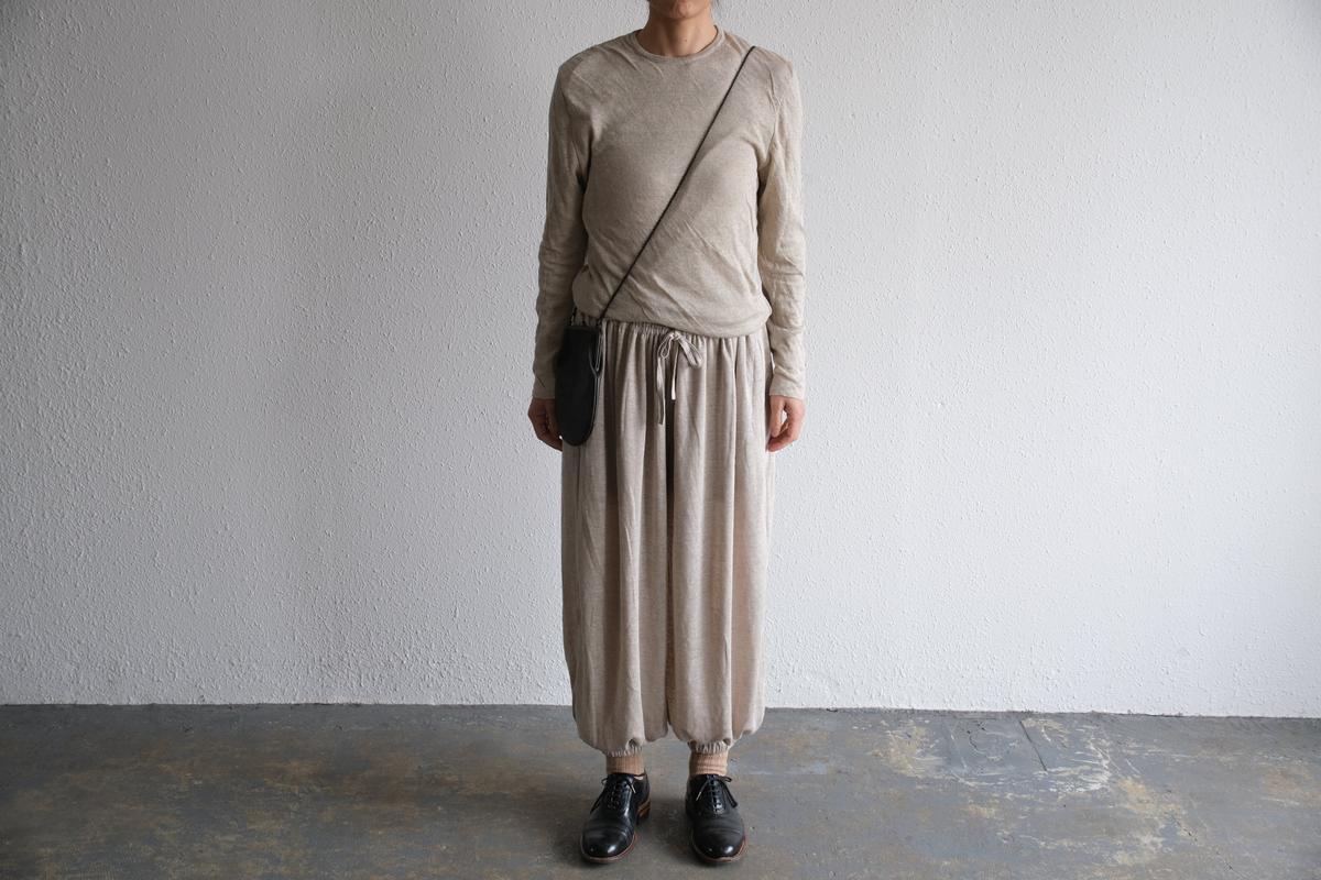 enrica linenknit slitpants｜beige