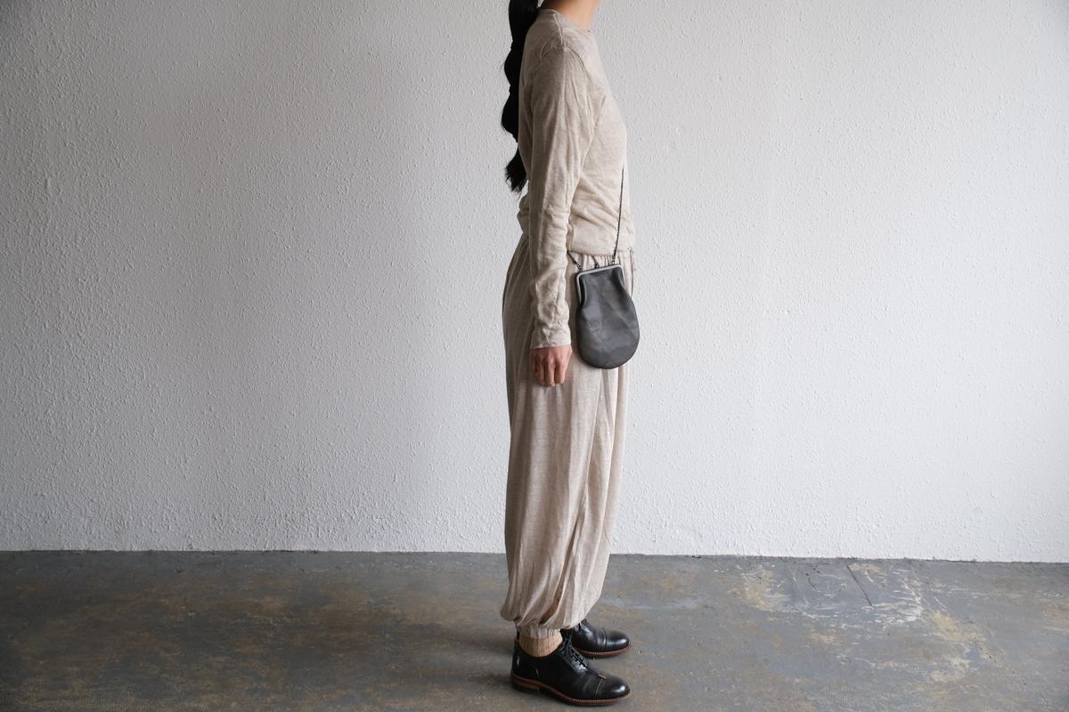 enrica linenknit slitpants｜beige