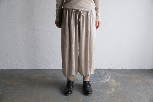 enrica linenknit slitpants｜beige