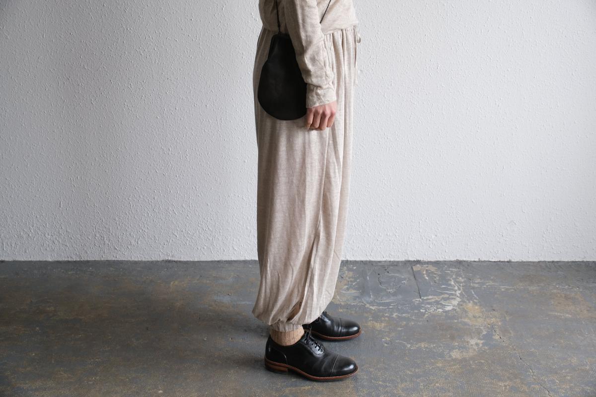 enrica linenknit slitpants｜beige