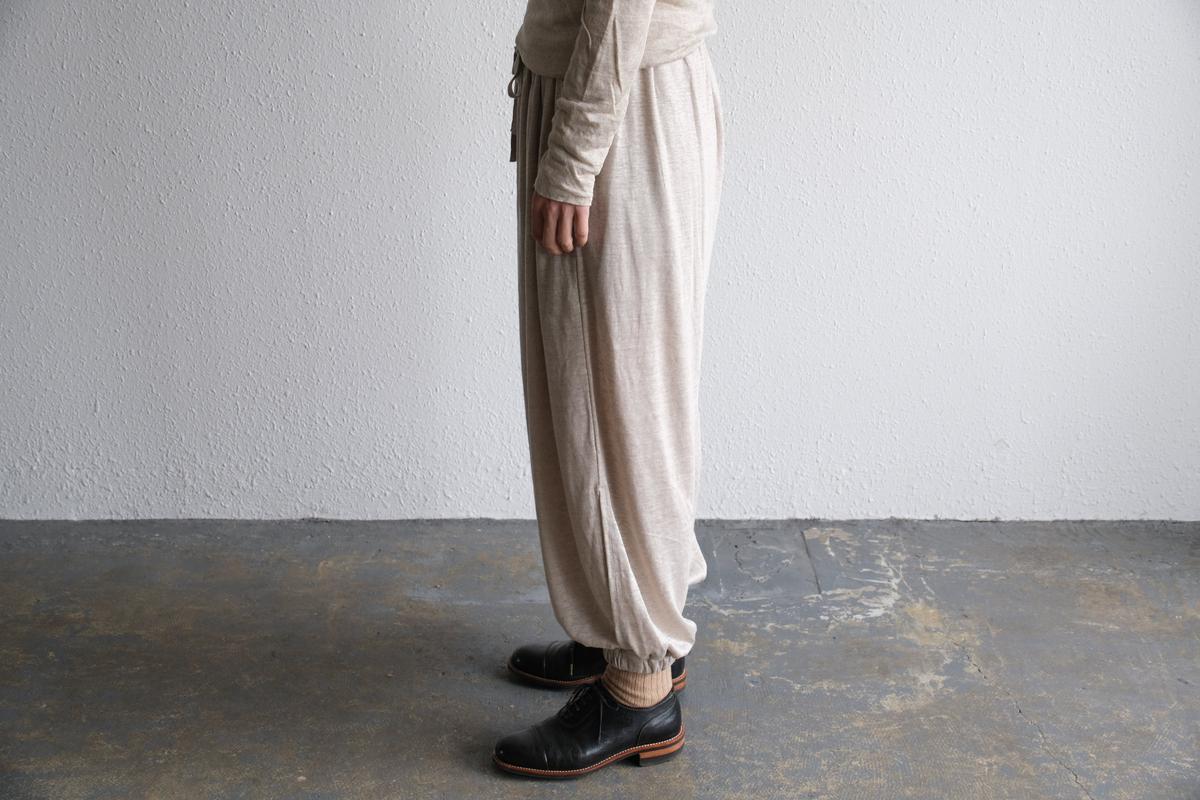 enrica linenknit slitpants｜beige