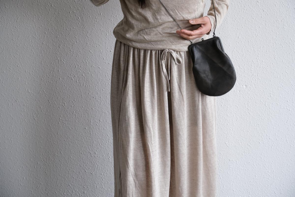 enrica linenknit slitpants｜beige