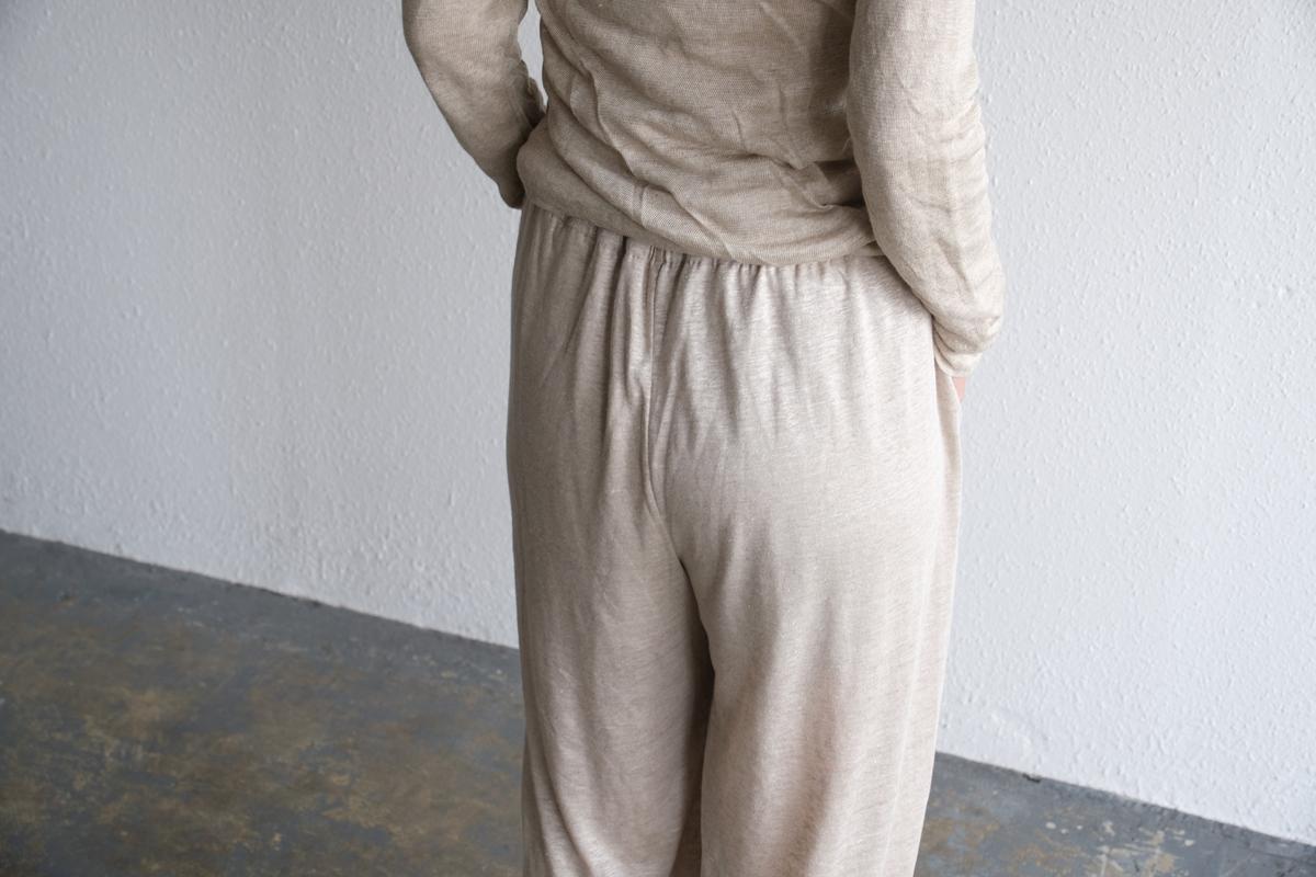 enrica linenknit slitpants｜beige