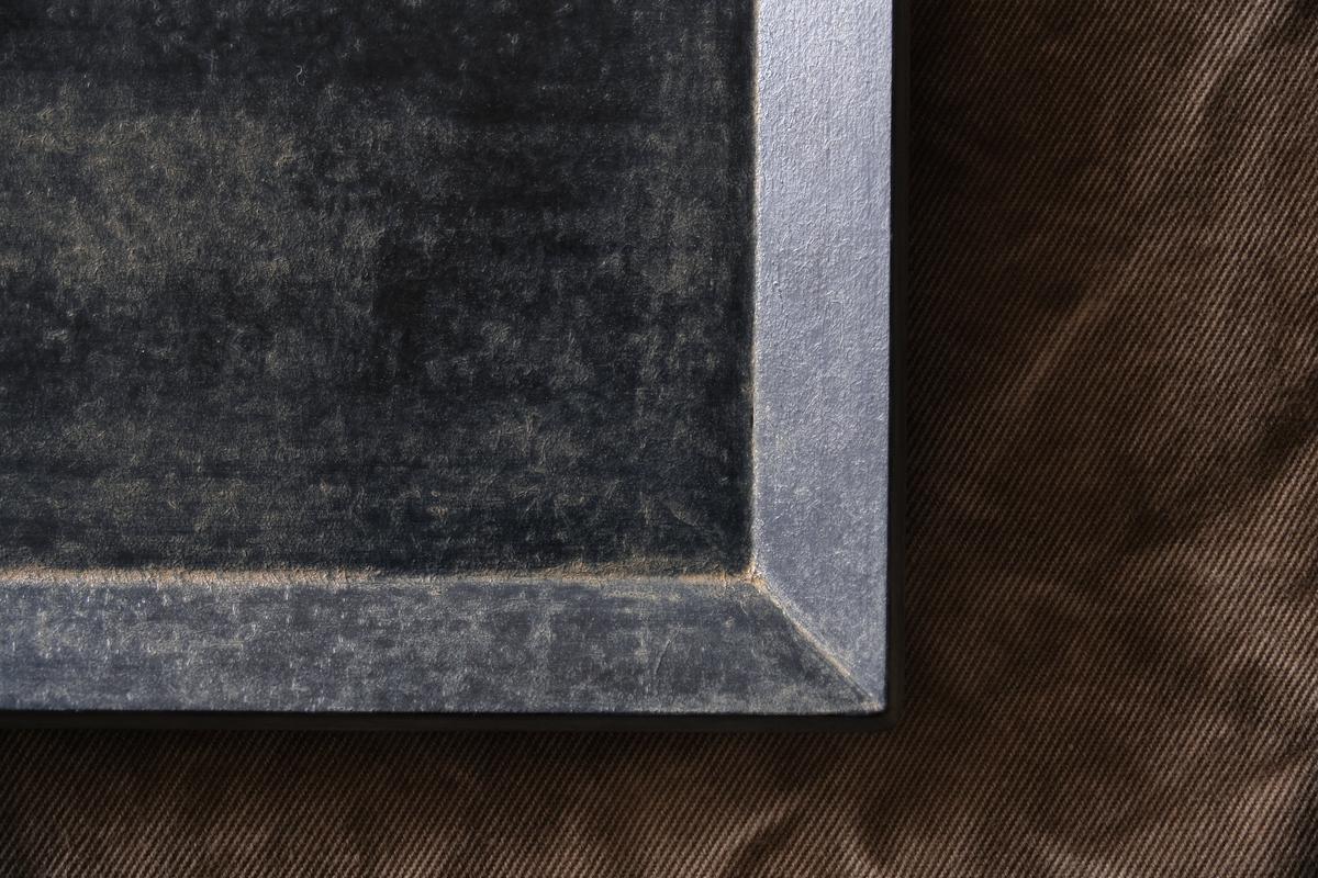 一閑張四角盆 寄竹