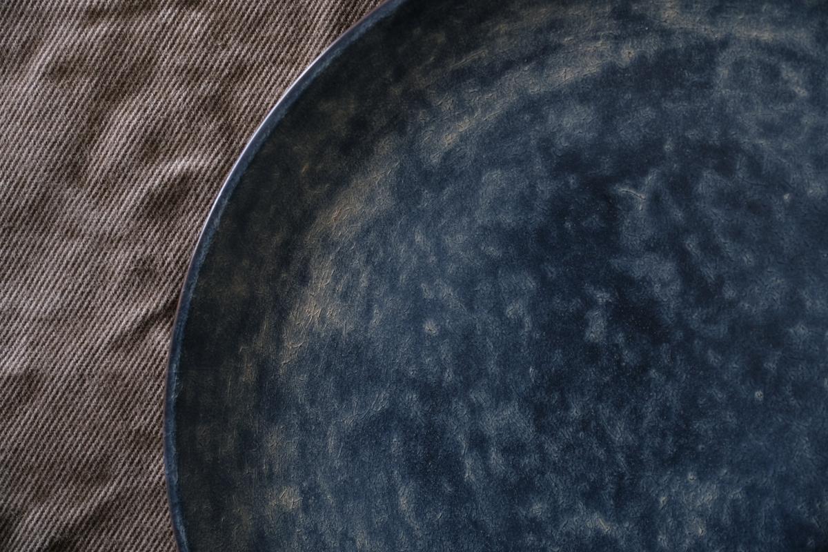 一閑張木皿 栓 23.5cm