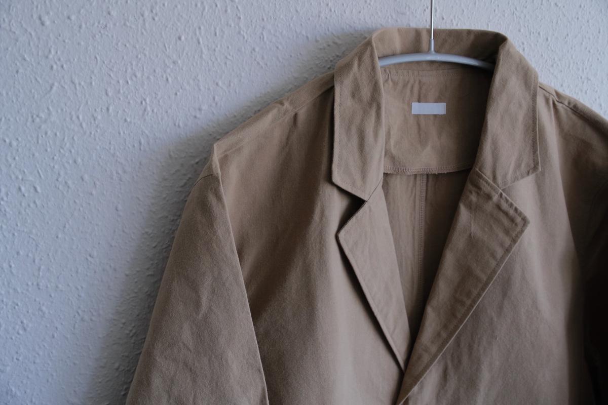 バフクロス ロングジャケット ベージュ｜unisex 2 size