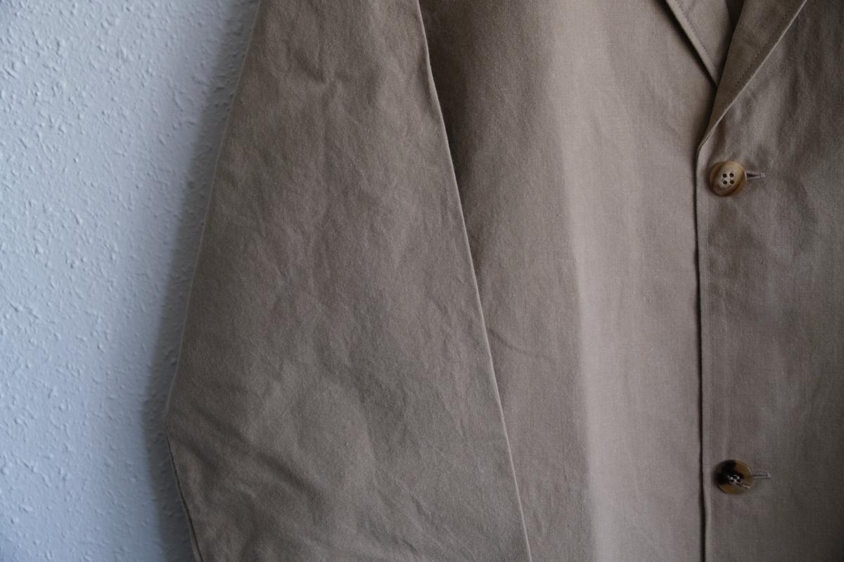 バフクロス ロングジャケット ベージュ｜unisex 2 size