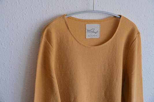 リネンコットンアンダーウェア7分袖｜レディース｜シナモンオレンジ