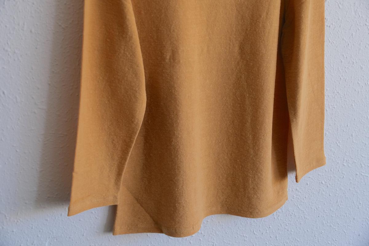 リネンコットンアンダーウェア7分袖｜レディース｜シナモンオレンジ