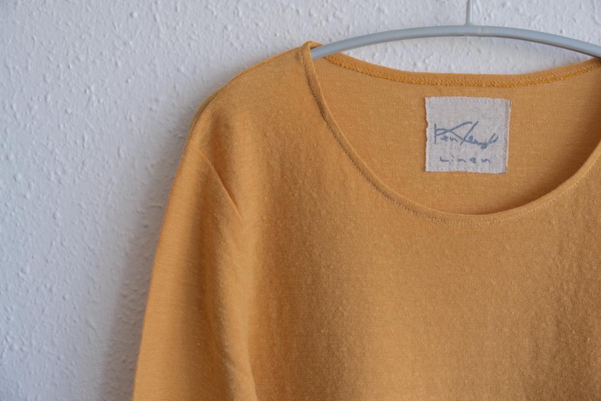 リネンコットンアンダーウェア7分袖｜レディース｜シナモンオレンジ