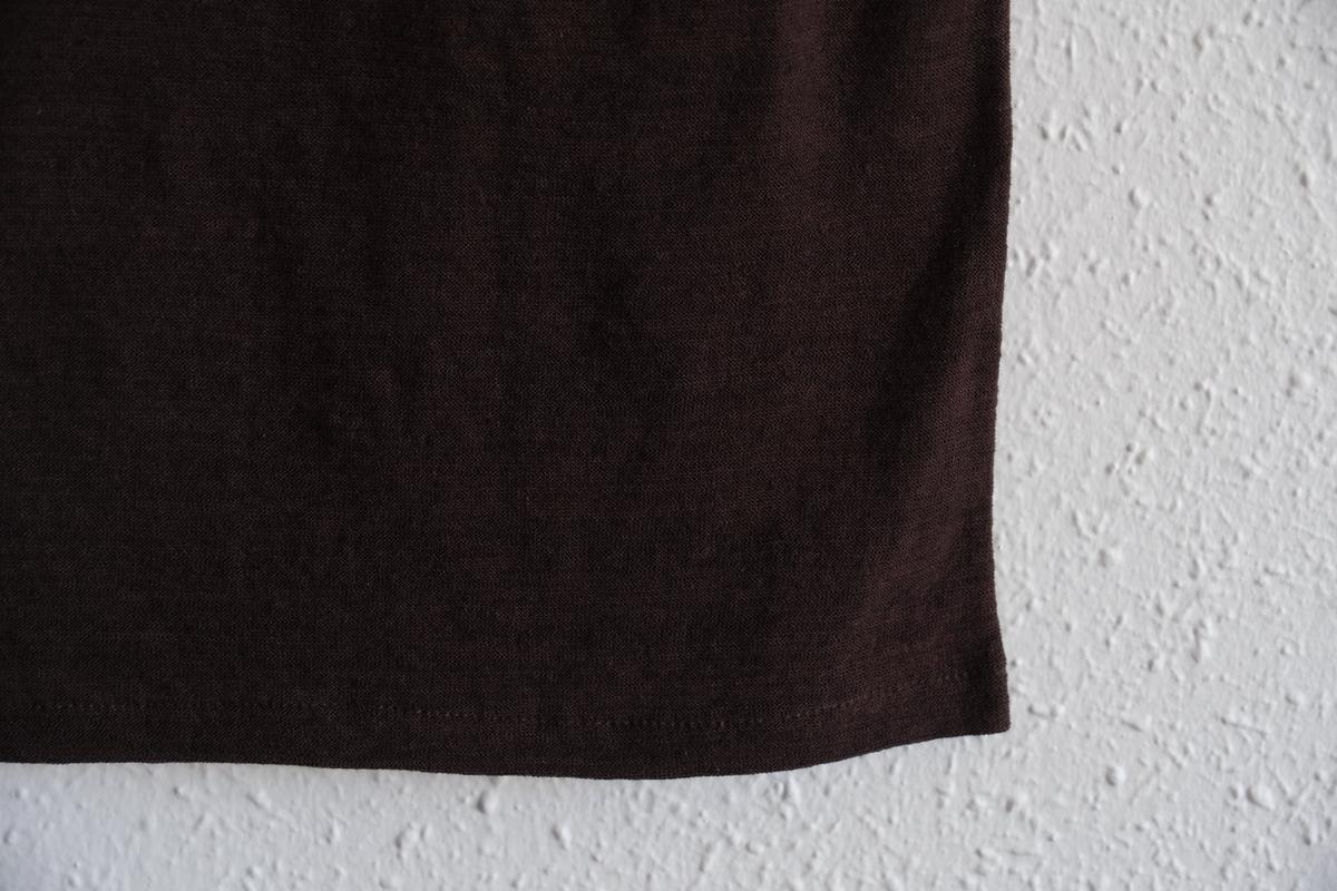リネンコットンアンダーウェア ノースリーブ｜レディース｜ダークブラウン
