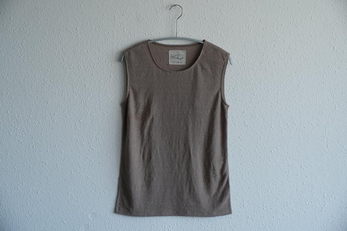 リネンコットンアンダーウェア ノースリーブ｜レディース｜ローズベージュ