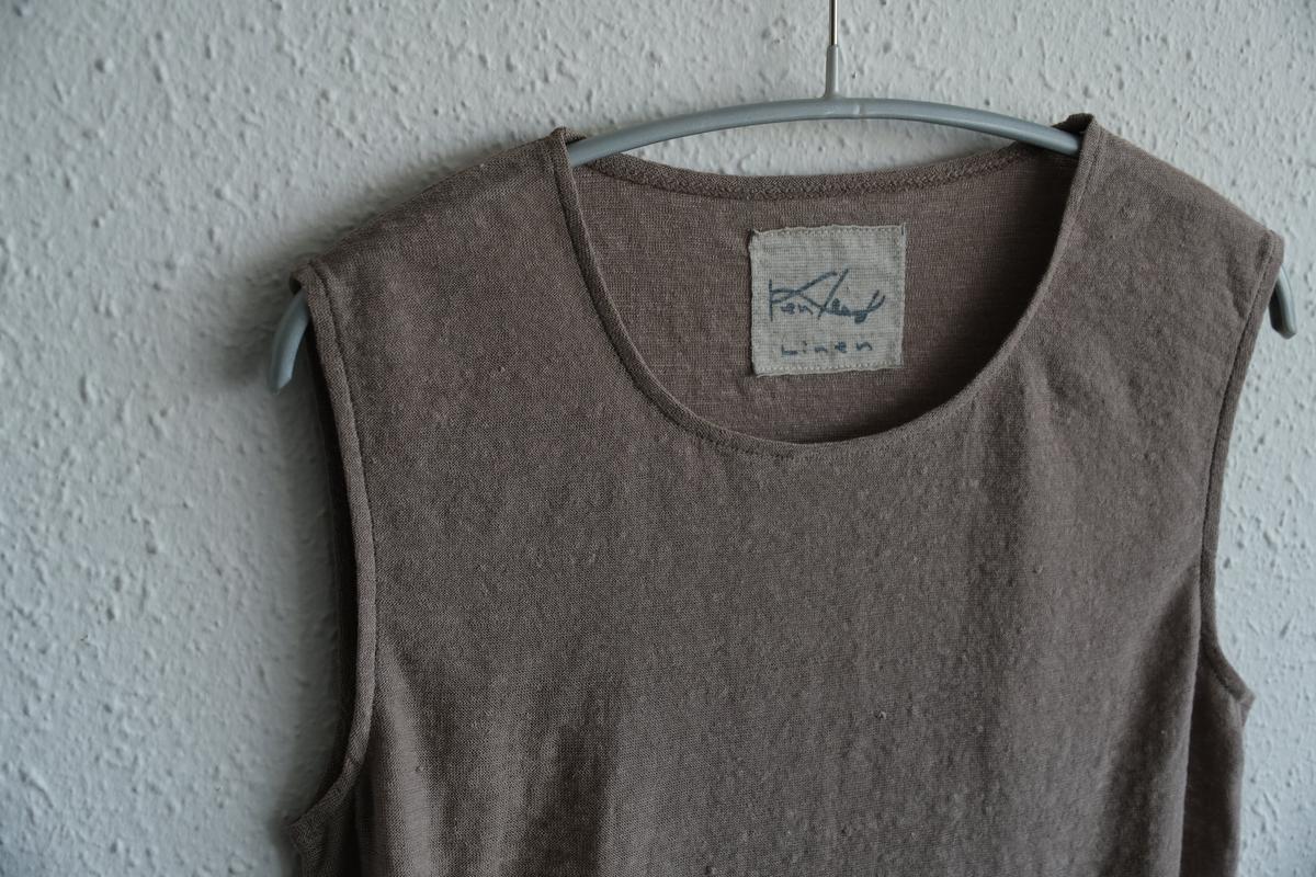リネンコットンアンダーウェア ノースリーブ｜レディース｜ローズベージュ