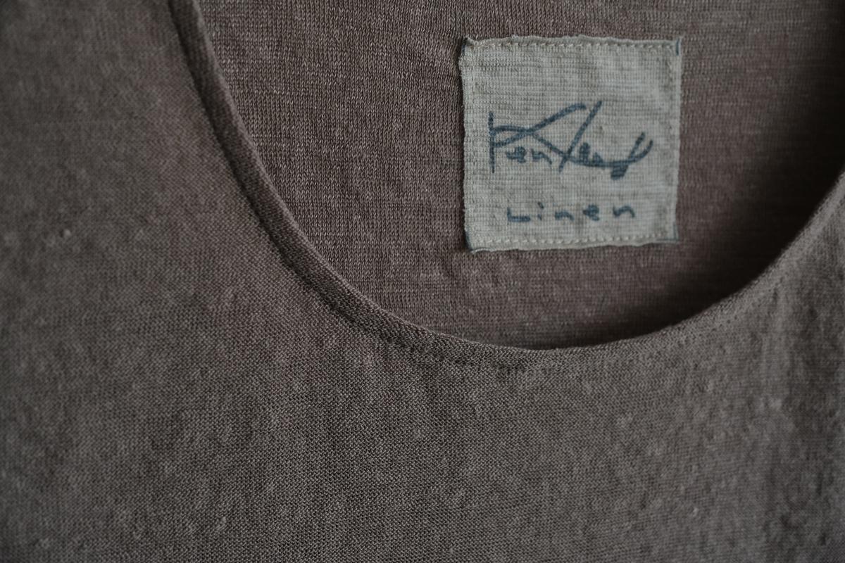 リネンコットンアンダーウェア ノースリーブ｜レディース｜ローズベージュ