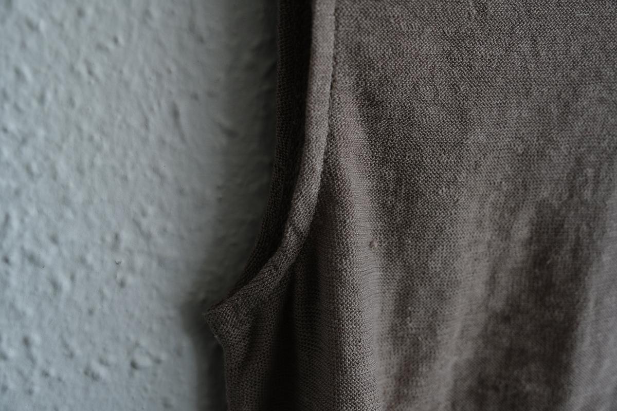 リネンコットンアンダーウェア ノースリーブ｜レディース｜ローズベージュ