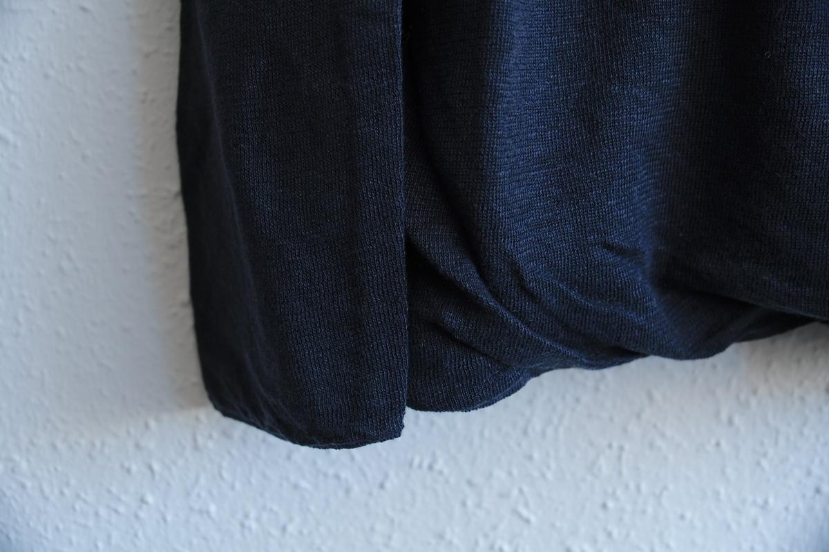 リネンニット 長袖二重プルオーバー｜メンズ｜スレート