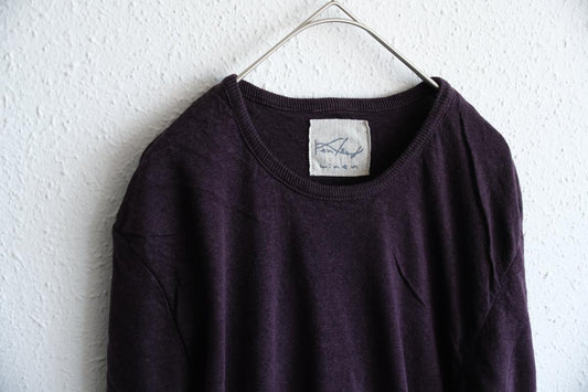 リネンニット 長袖二重プルオーバー|メンズ|ミュール