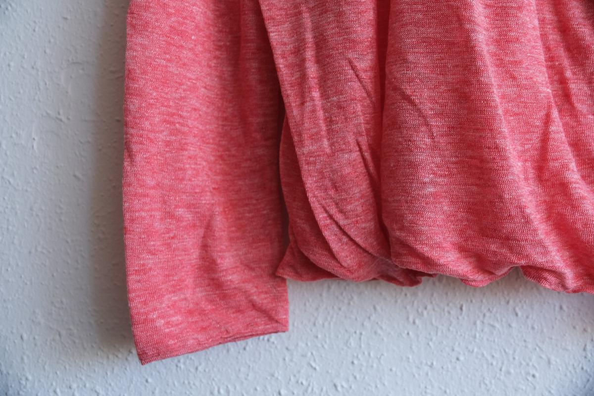 リネンニット 長袖二重プルオーバー｜メンズ｜レッド