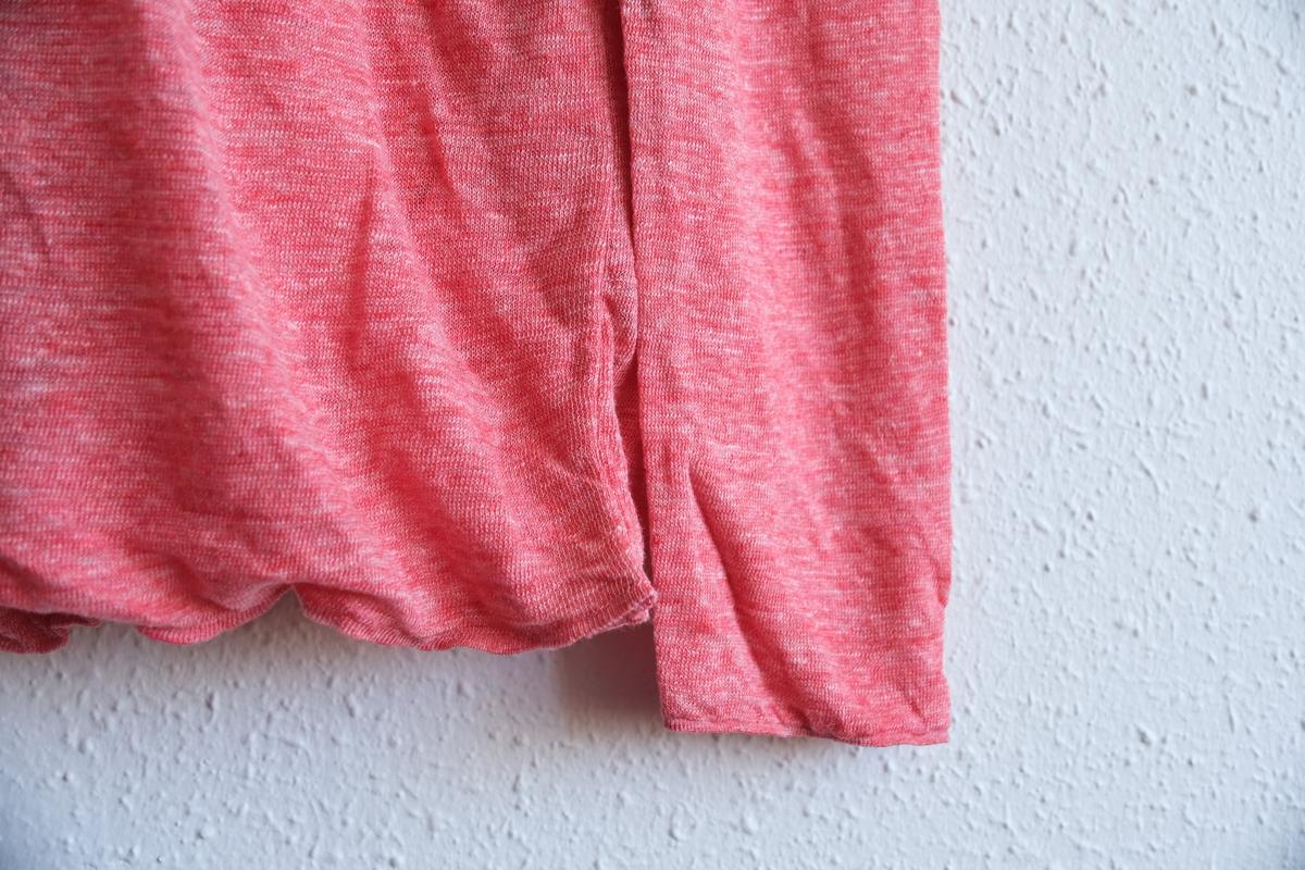 リネンニット 長袖二重プルオーバー｜メンズ｜レッド