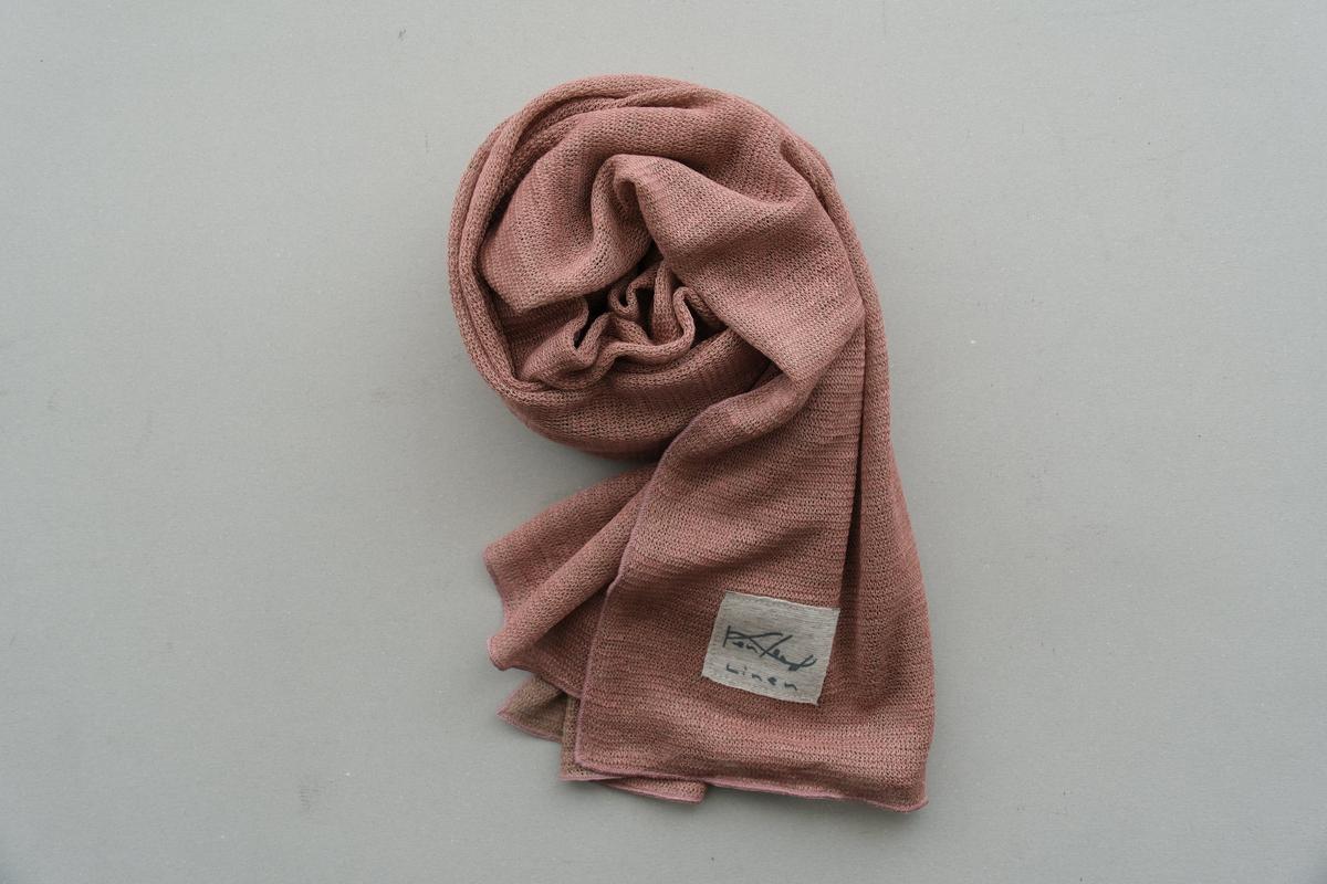 リネンニットストール｜ディープフォーン×オールドローズ